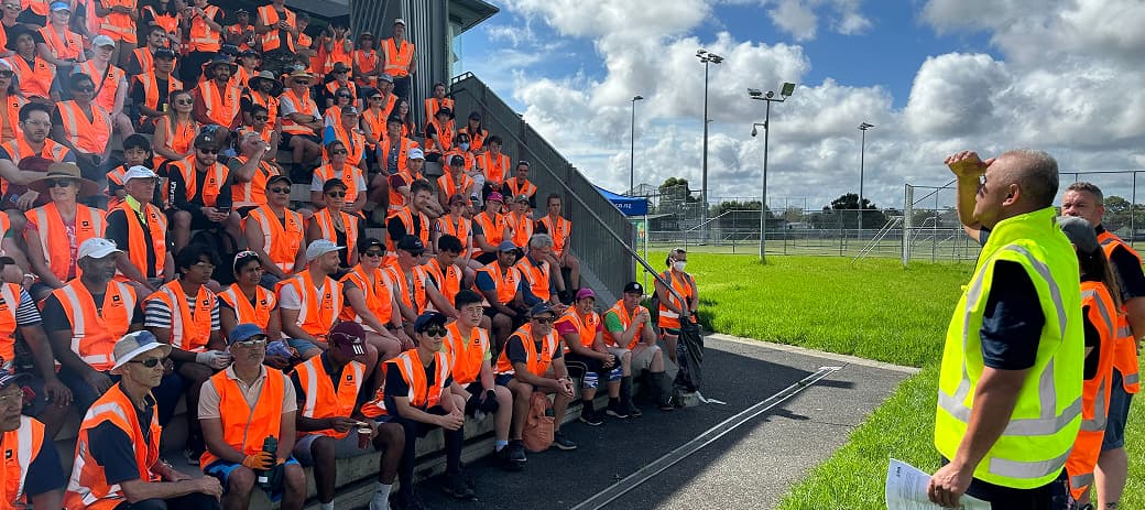 SVA volunteers gathered